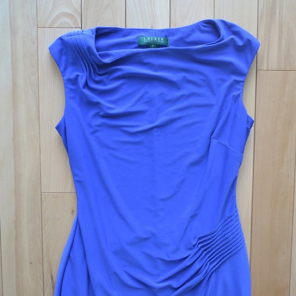 Lauren Ralph Lauren Dress Cocktail Professional Size 8P (Women's) Royal Blue - Picture 2 of 4